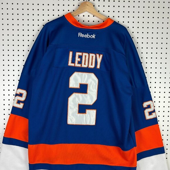Nick Leddy Islanders Jersey Size 52 CCM NHL Stitched New York Reebok Blue Orange - Picture 4 of 9
